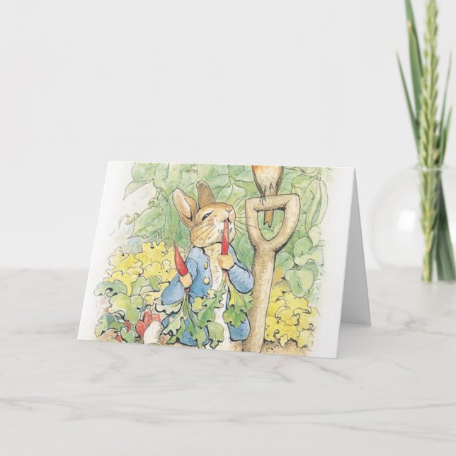 Peter Rabbit i Garden - Beatrix-Potterna Kort (Framsida)