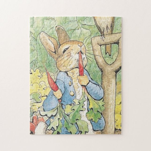 Peter Rabbit i Garden - Beatrix-Potterna Pussel (Vertikal)