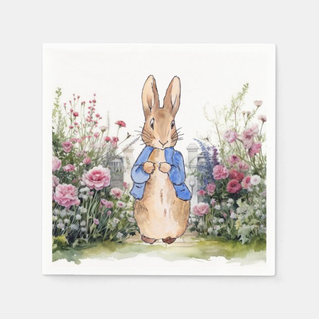 Peter Rabbit i hans trädgård nr 2 Pappersservett (Framsidan)