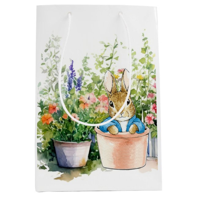 Peter Rabbit i pottväxten i trädgården (Framsidan)