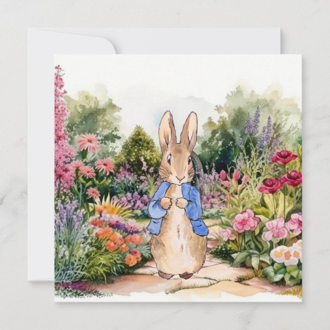 Peter Rabbit i trädgården Inbjudningar (Framsida)