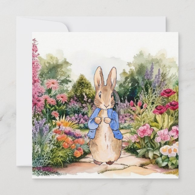 Peter Rabbit i trädgården Kort (Framsida)