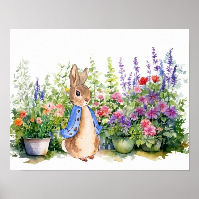 Peter Rabbit i trädgården Poster (Framsidan)