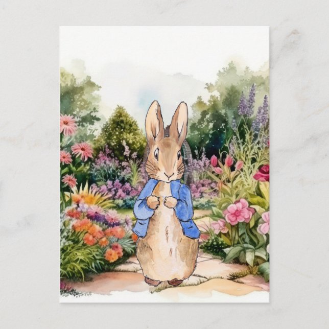 Peter Rabbit i trädgården Vykort (Framsida)