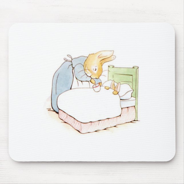 Peter Rabbit in Bed (Matas av hans Mor) Musmatta (Framsidan)