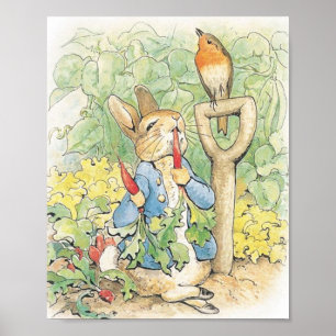 Peter Rabbit in the Garden - Beatrix Potter Poster