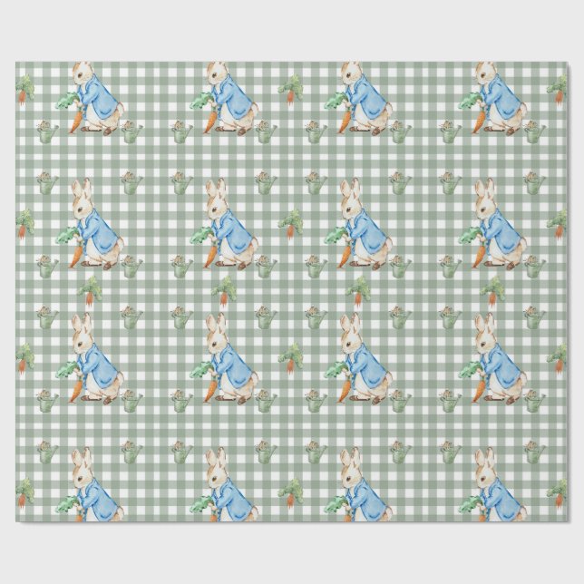Peter Rabbit-Inspired Wrapping Papper Watercolor Presentpapper (Platt)
