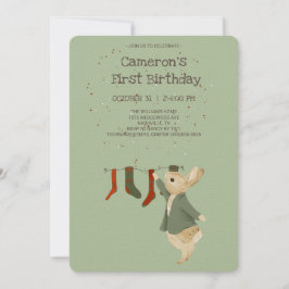 Peter Rabbit Julfödelsedag Inbjudningar