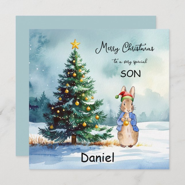 Peter Rabbit Julgran Julkort (Fram/baksida)