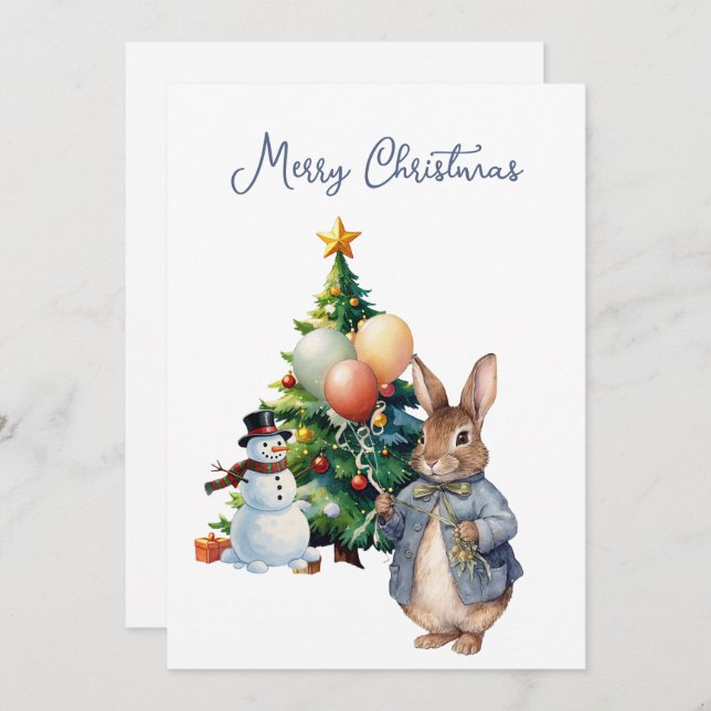 Peter Rabbit Julgran Julkort (Fram/baksida)