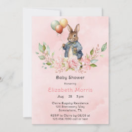 Peter Rabbit Laurel WandeGirl Baby Shower Inbjudningar