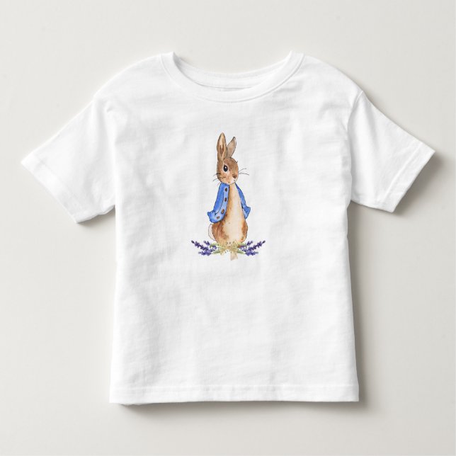 Peter, Rabbit lavender guld bås T Shirt (Framsida)