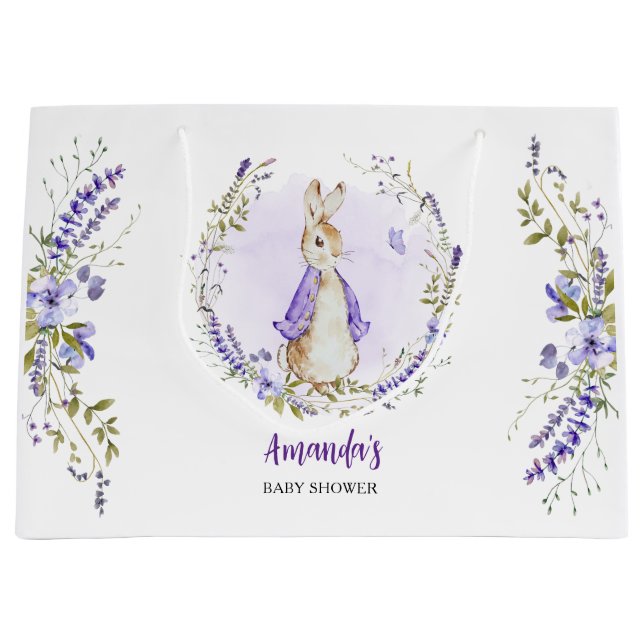 Peter Rabbit Lila Baby Shower (Framsidan)