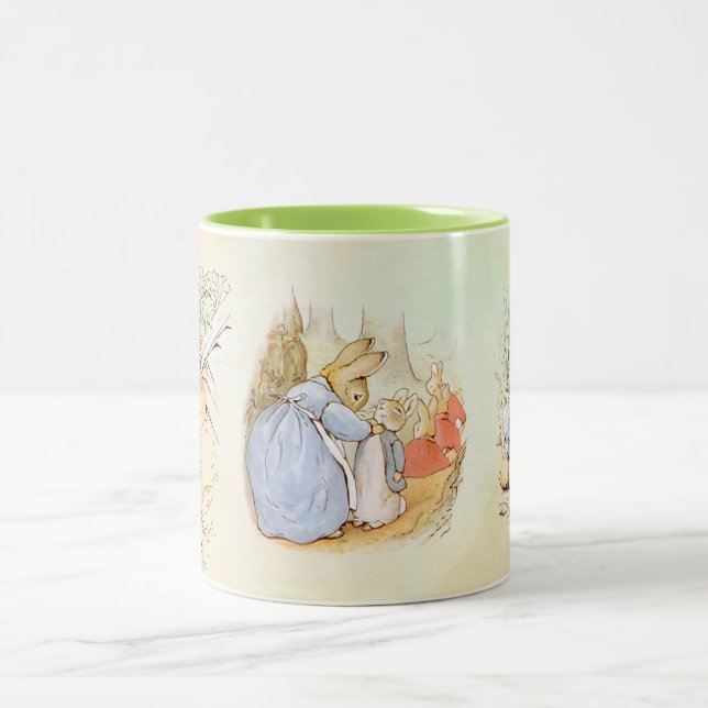 Peter Rabbit (mamma) Två-Tonad Mugg (Center)