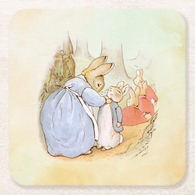 Peter Rabbit (mamma) Underlägg Papper Kvadrat (Framsidan)