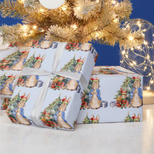 Peter Rabbit med Elf och Julgran Presentpapper
