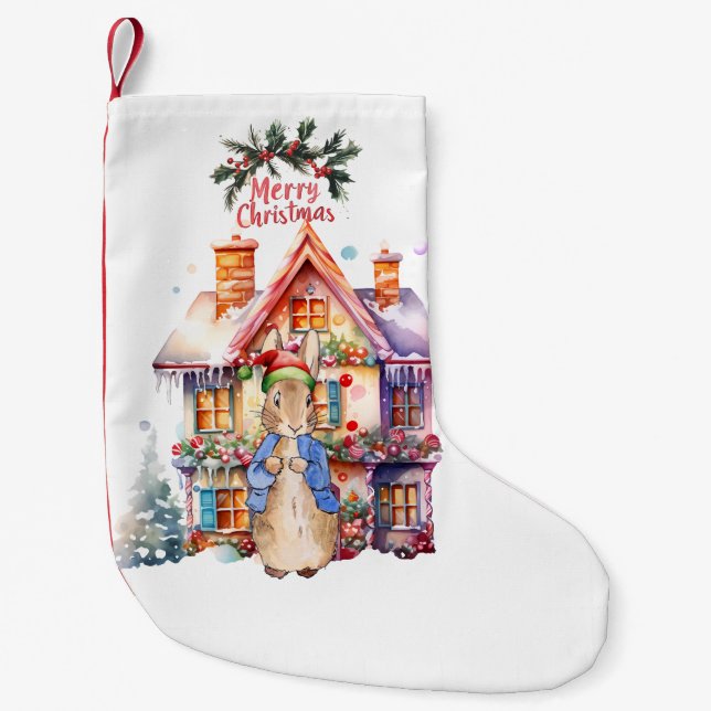 Peter Rabbit med julstuga Liten Julstrumpa (Framsidan)