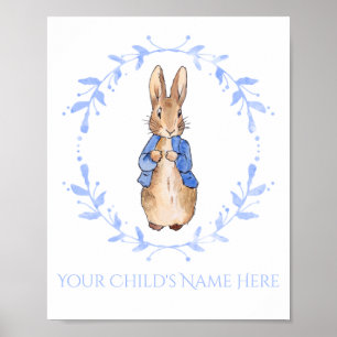 Peter Rabbit med Namn-anpassning för barn Poster