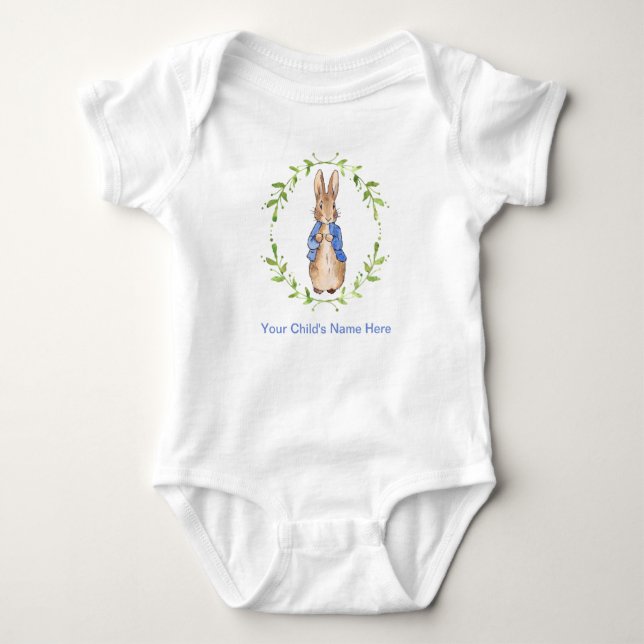Peter Rabbit med Namn-anpassning för barn T Shirt (Framsida)