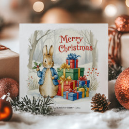 Peter Rabbit Merry Christmas Julkort
