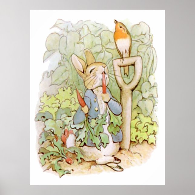 PETER RABBIT Nursery Characters Peter Rabbit eatin Poster (Framsidan)