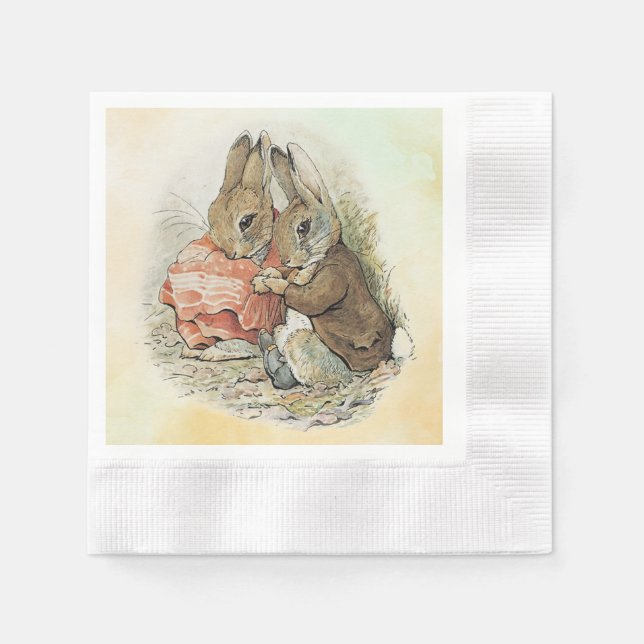 Peter Rabbit och Beniamin Bunny Pappersservett (Framsidan)