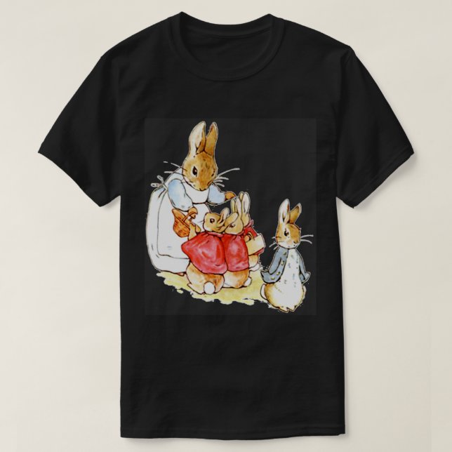 Peter Rabbit och Familj. T Shirt (Design framsida)