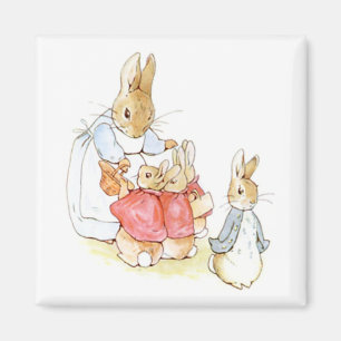 Peter Rabbit och hans systrar (av Beatrix Potter) Magnet