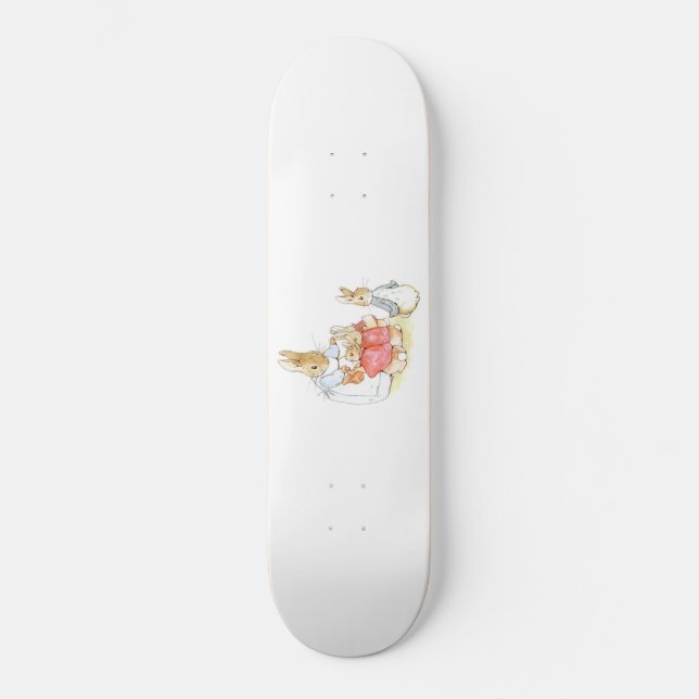 Peter Rabbit och hans systrar (av Beatrix Potter) Mini Skateboard Bräda 18,5 Cm (Framsida)