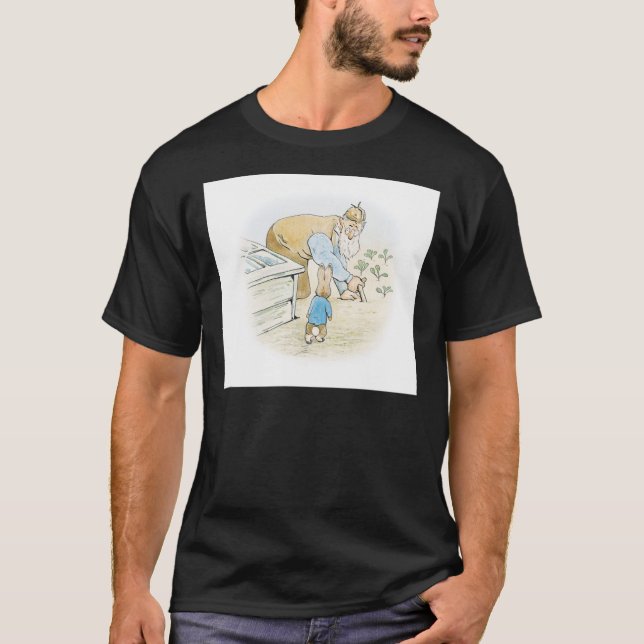 Peter Rabbit och McGregor - Beatrix Potter Cl T Shirt (Framsida)