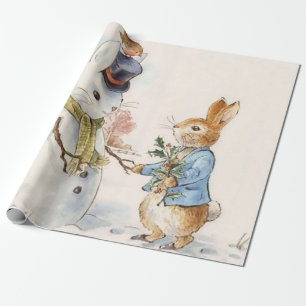 Peter Rabbit och Snögubbe efter Beatrix Potter Presentpapper