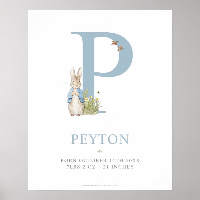 Peter Rabbit | PERSONLIG BREV P Poster (Framsidan)