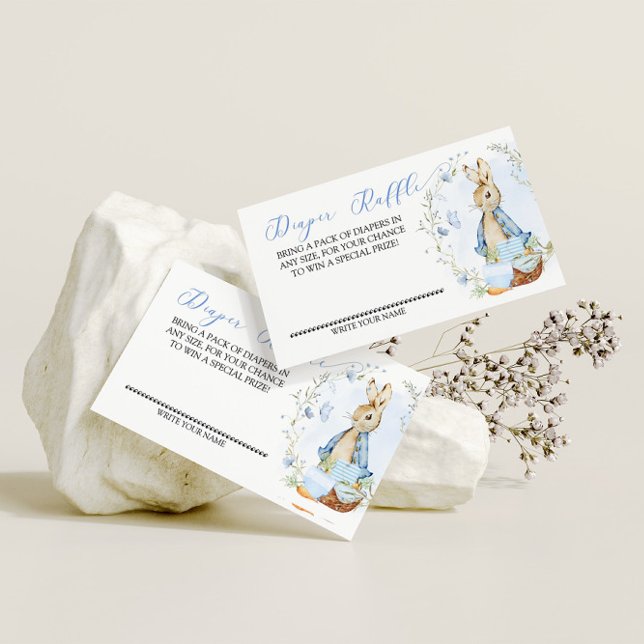 Peter Rabbit Pojke - Diaper Raffle Insert Card Tilläggskort (Skapare uppladdad)
