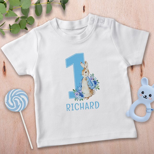 Peter Rabbit Pojke First Birthday Baby T-Shirt (Skapare uppladdad)