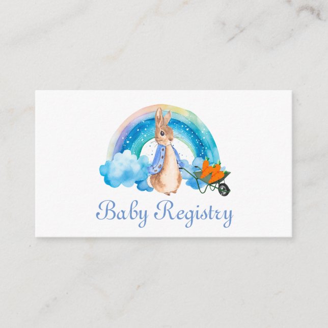 Peter Rabbit Rainbow Carrots Baby Registry Tilläggskort (Framsida)