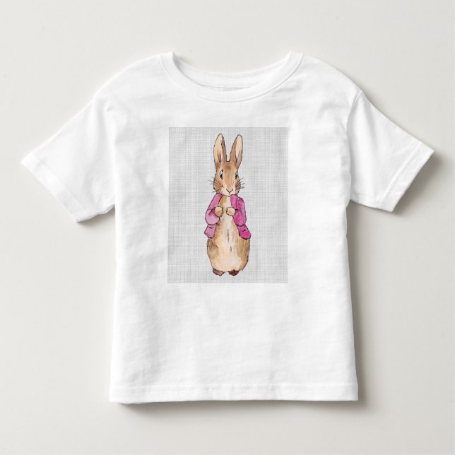 Peter Rabbit Rosa Jacka Grått Linen T Shirt (Framsida)