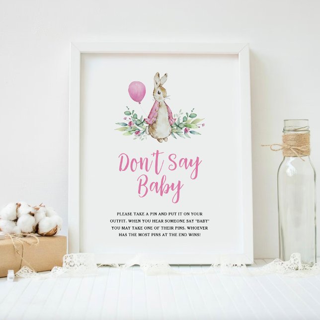 Peter Rabbit Säg inte Baby Sign Poster (Skapare uppladdad)