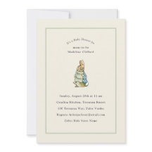 Peter Rabbit Sage Grönt Vintage Baby Shower