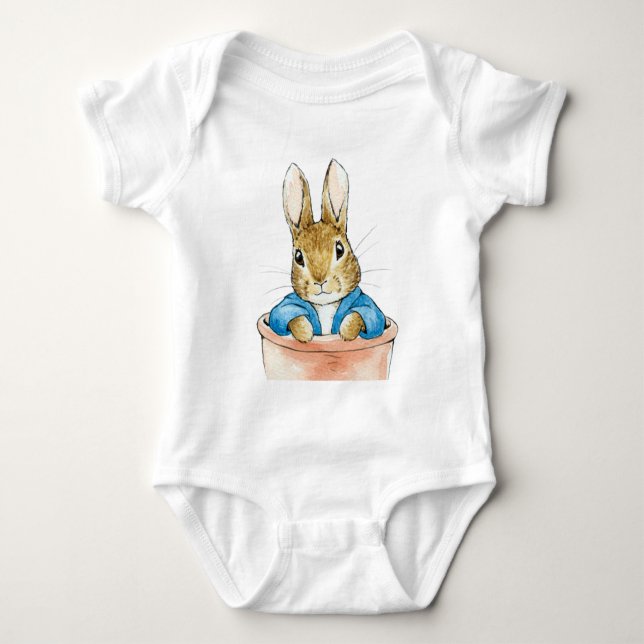 Peter Rabbit Sitta i en pot T Shirt (Framsida)