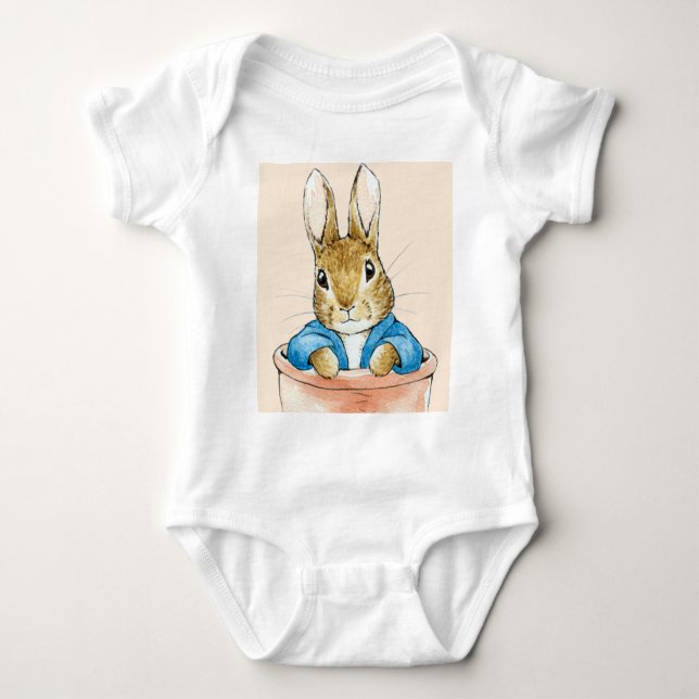 Peter Rabbit Sitta i en pot T Shirt (Framsida)