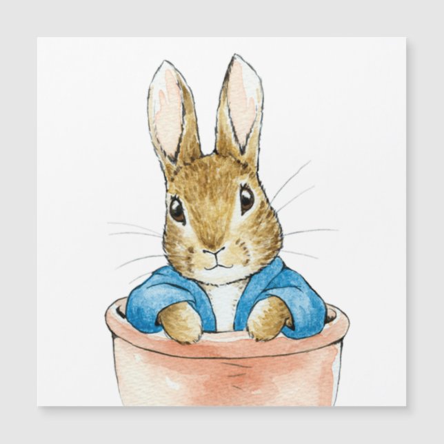 Peter Rabbit Sitta i ett växtprickkort (Framsida)