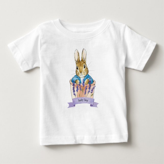Peter Rabbit Sitta i Pot Pojke T Shirt (Framsida)