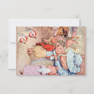 Peter Rabbit (smågrisar) Tack Kort