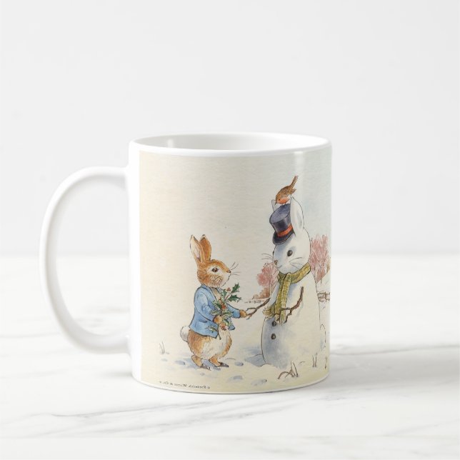 Peter Rabbit (snögubbe) Kaffemugg (Vänster)