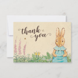 Peter Rabbit | Tacksamhetskort för flicka babyfira Tack Kort