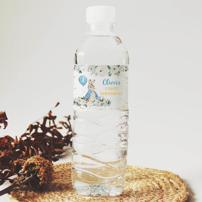 Peter Rabbit Vattenflaska Label Födelsedagsfest Vattenflaskor Etikett (Skapare uppladdad)