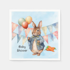 Peter Rabbit Watercolor Boy Shower Pappersservett