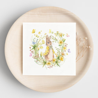 Peter Rabbit Wildblommor Baby Party Papper Napkins Pappersservett