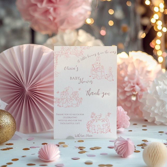 Peter Rabbits mamma Baby Shower Tack Kort (Skapare uppladdad)