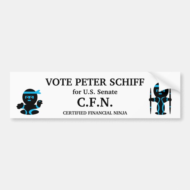 Peter Schiff, Connecticut senaten Bildekal (Framsidan)